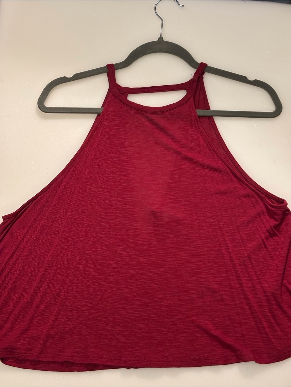 H&M DIVIDED Halter Tank Top - Burgundy Red